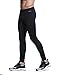 Men's Performance Jogging Training Pants Mesh Yoga Tights Quick-Dry Running Gym Leggings Black