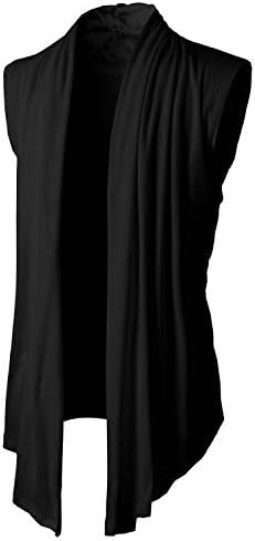 Percy Perry Mens Long Cardigan Vest Shawl Lightweight Open Front Sleeveless
