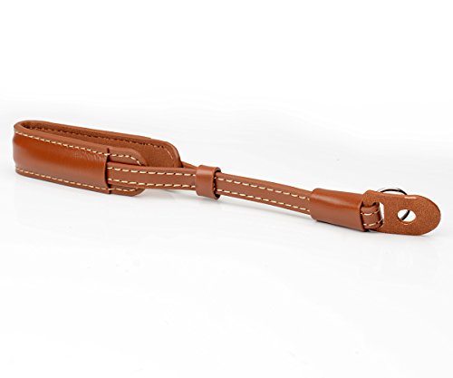WGear b.still Leather Adjustable Camera Wrist Strap for Leica Canon Nikon Fuji Olympus Lumix Sony + and other universal cameras (Brown) - Thumbnail 2