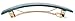 France Luxe Classic Rectangle Barrette - Flake Aqua