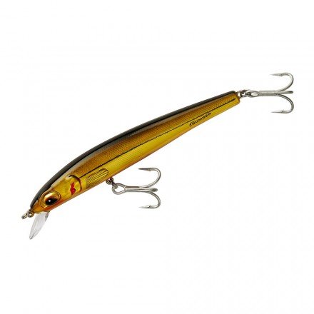 Bomber BSWLS5BBK BSW Long Shot Minnow Bait, 3/4 oz, Baby Bunker