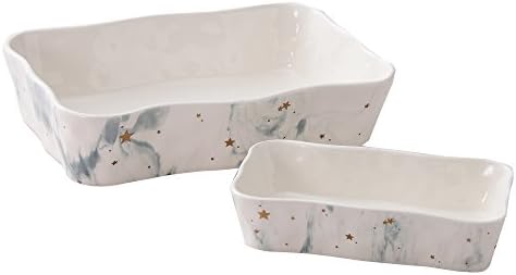 Starry Sky 2 Piece Bakeware set, DL Stylish Marble, Grey