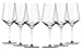Miko Wine Glasses, Pure Lead Free Crystal, Wine Glass Set Of 6 (Cabernet)