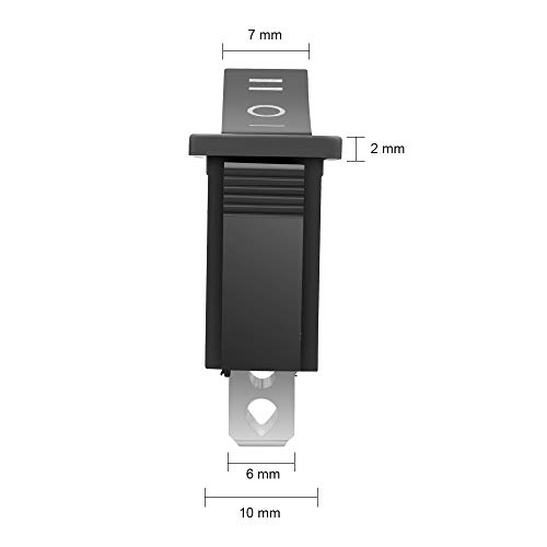 12 Pcs SPDT ON-OFF-ON 3 Pin Snap Rocker Boat Switch Black AC 250V 15A 125V 20A For Car Auto Boat Household Appliances By MXRS - Thumbnail 2