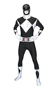 Official Power Ranger Morphsuit Costume,Black,Large 5'4