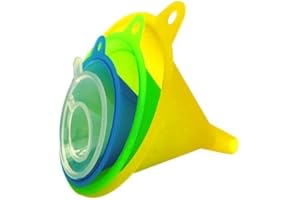 Funnels Variety Set of 5 Mini, Small to Larg Plastic Funnel for Kitchen Liquid Spices Powder Cosmetic Lotion Essential Oils