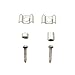 Musiclily Guitar Roller Flat Wavy Vintage-Style String Tree Guides Retainer for Fender Strat Tele Replacement Guitar Parts (Pair of 10)