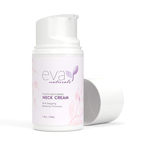Neck Firming Cream by Eva Naturals (1.7 oz) Airless Pump - Firming Lotion for Sagging Neck, Face, and Décolleté - Fights Wrinkles and Promotes Elasticity and Youthful Skin - With Vitamin C