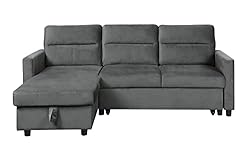 TUTB 81.5'' L-Shape Convertible Sleeper Sectional