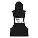 Diconna Men's Bodybuilding Hoodie Shirts Stringer Tank Top Muscle Sleeveless Gym Vest (Black, M)