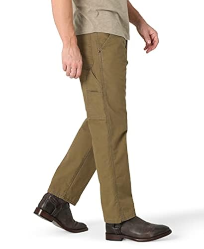 Wrangler Authentics Men's Classic Carpenter Jean, Olive Drab