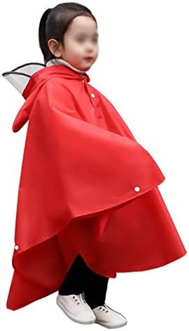 Amazon こどもレインコートマント風 学生保育教室 男子小学生レインコートポンチョ M Red Xhan 傘 レインウェア 通販