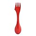 Hovome, Multi-functional Flatware Set 3 in 1 Knife Fork Spoon Spork Flatware Sets Random Color Set of 6