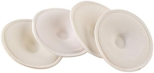 Qikafan Reusable Bamboo Breastfeeding Pads - Super Absorbent Washable Nursing Pads 4 Pack