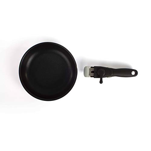 Livoo MEP126R Set of 3 Frying Pans with Removable Handles