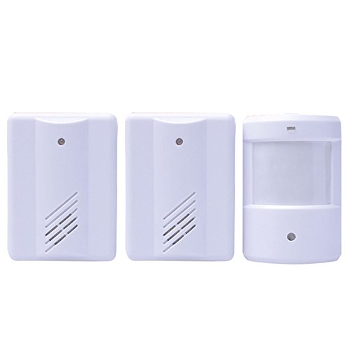 Wireless-Doorbell-Chime-KitHome-Security-AlarmMALLCROWN-Wireless-Driveway-Alert-Infrared-Motion-Sensor-Chime-with-2-Receiver-and-1-SensorMotion-Sensor-Detect-Alert