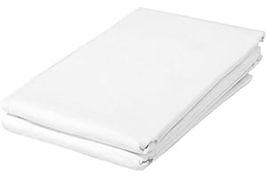 JUWENIN HOME Flat Sheet Only-Luxury Brushed Microfiber Bed Top Sheet,Wrinkle, Fade Resistant-1 Pack (White, 1 Flat Sheet(Queen))