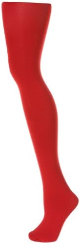 Alan Sloane Solid Colored Tights - Red-XL