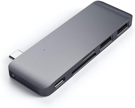 Hub USB C 5 in 1 Combo, USB C Dati e Ricarica, Grigio Siderale