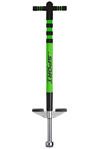New Bounce Soft, Easy Grip Sport Pogo Stick for Ages 5-9 (Black & Green) by Bounce