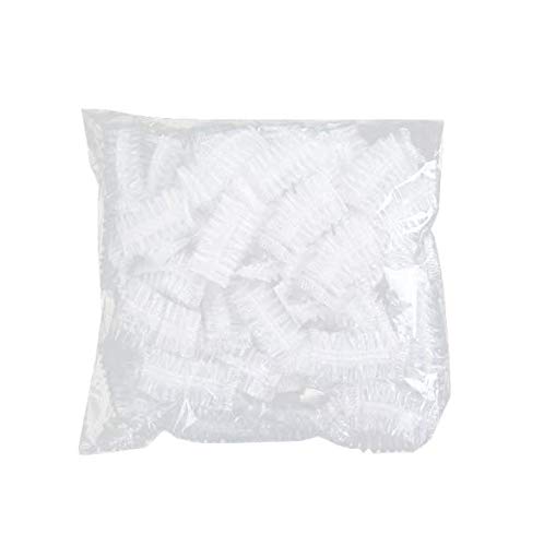 DNHCLL 100PCS Ear Protector Caps Disposable Elastic Clear Shower Water Ear Covers Large For Hair Dye, Shower, Bathing, Spa Home Use Hotel and Hair Salon