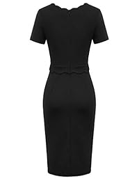 Vestido de tubo de manga corta con escote festoneado de GRACE KARIN para mujer