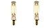 25W Equivalent LED Nostalgic Mini Radio Tube Bulb with Candelabra Base, Antique Finish (2 Pack)