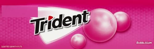 TRIDENT BUBBLEGUM SUGAR-FREE GUM, 14 COUNT (PACK OF 15)