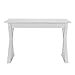 Walker Edison Lawrence Urban Industrial X Leg Glass Top Computer Desk, 48 Inch, White