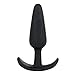 Doc Johnson Mood - Naughty 1 - Silicone Anal Plug - Medium - 3.9 in. Long and 1 in. Wide - Tapered Base for Comfort Between The Cheeks - Medium - Black