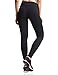 BALEAF Women's Ankle Legging Athletic Yoga Hiking Workout Running Pants Inner Pocket Non See-Through Black Size L