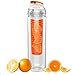 Fruit Infuser Sports Water Bottle 28 Ounces with Free Bonus PDF Booklet of 130 Infusion Recipes!