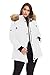 ALPINE NORTH Glacier Women’s Vegan Down Winter Coat with Faux Fur Hood - Parka Jacket for Women