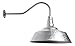 20 Inch Standard Steel Dome | 23 Inch Gooseneck Barn Light (Galvanized)