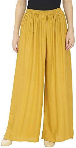 Optimystic Women's Rayon Solid Palazzo
