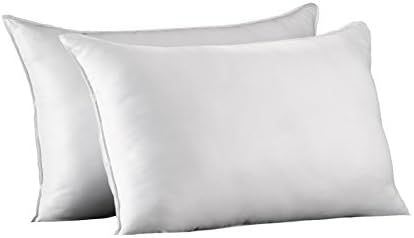 Ella Jayne Home King Size Bed Pillows- 2 Pack White Hotel Pillows- Gel Fiber Filled FIRM Gel Pillows with Hypoallergenic Classic Cover- Best Pillow For Side Sleepers & Back Sleepers