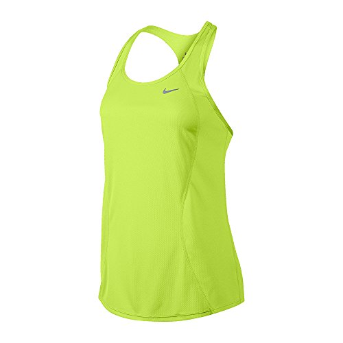 Nike Camiseta de tirantes para mujer, color amarillo, talla S
