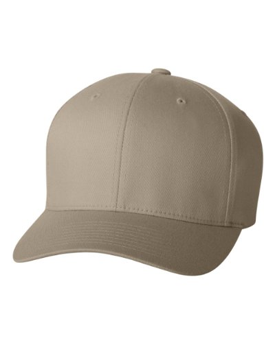 Flexfit Wooly 6-Panel Cap (6277)- KHAKI,L/XL