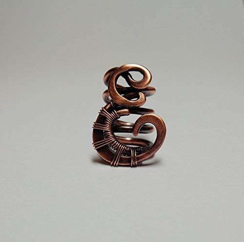 Initial Dread Bead with Letter E - Copper Loc Jewelry for Dreads or Braids - Memory Gift, Monogram Dreadlock Accessory - Thumbnail 4