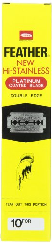 Feather Razor Blades New Hi-Stainless Double Edge, 200 Count