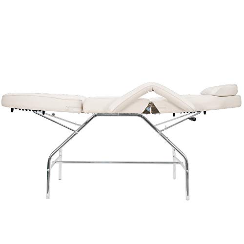 Adjustable Portable Medical/Dental/Spa Chair with Stool Combination, White