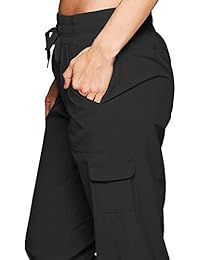 Jessie Kidden Pantalones de carga de secado rápido para dama, para actividades al aire libre, senderismo, acampada, pesca, pantalones elásticos