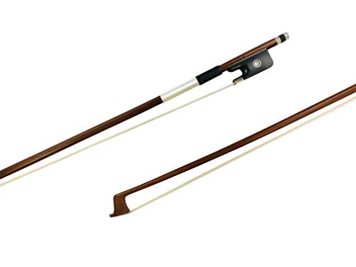 MI&VI AB-510 Brazilwood Viola Bow for 14"-17" Violas (Full Size) with Ebony Frog | Octagonal Silver Mount | Well Balanced | Light Weight | Mongolian Horse Hair - MIVI Music - Thumbnail 7