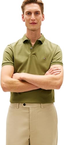 Polo de Saison en Coton Liquide pour Homme Mw0Mw39994, Vert, M