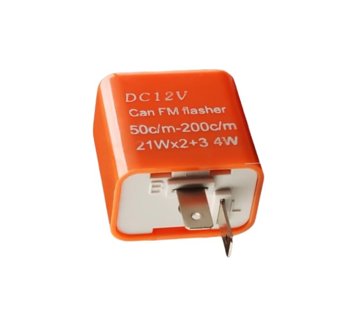 Oattun バイク ウインカー リレー 2ピン LED リトルカブ 継電器 バイクライト 省電力 点滅 12V 2ピン オートバイ用 1個入り (オレンジ色) の商品画像