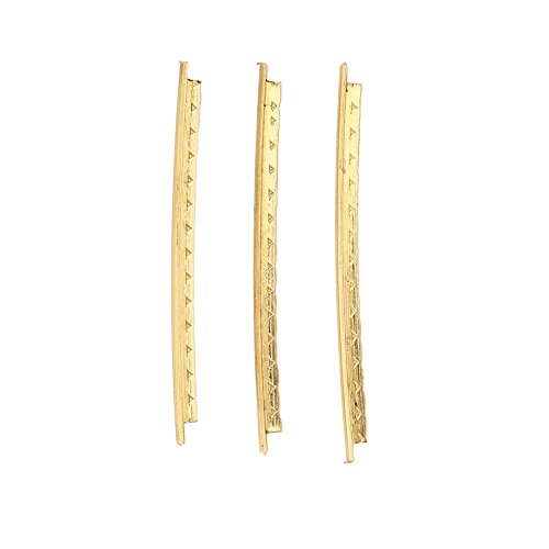 Drfeify 20Pcs Guitar Fret Wires, Brass Copper Guitar Fret Wire for Folk Wood Guitars Replacement Parts