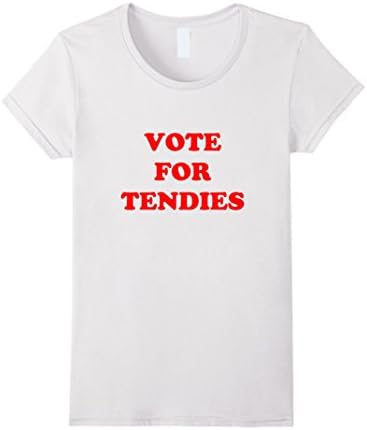 Women's Vote For Tendies T-Shirt | Chicken Tendies Dank Meme Shirt Medium White