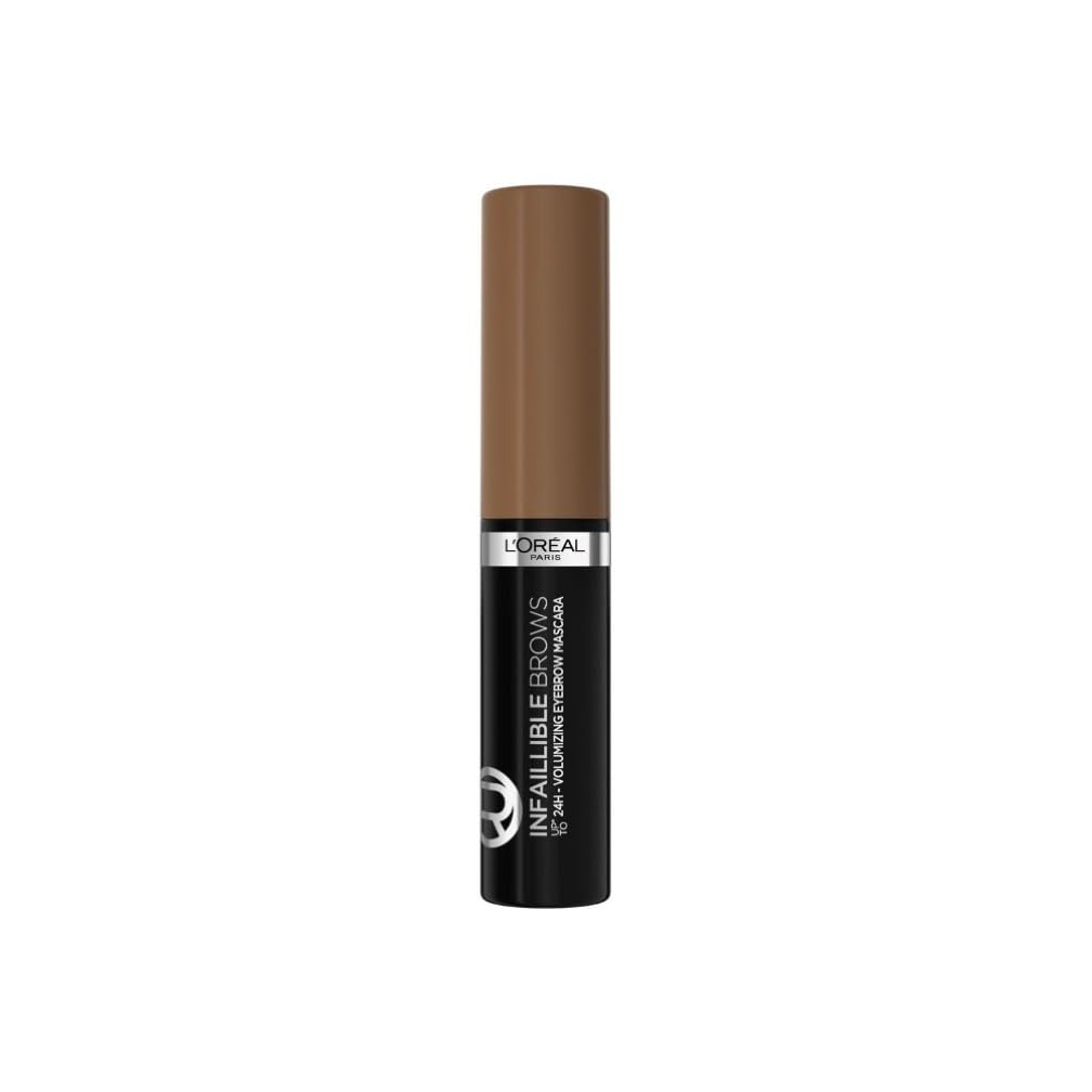 L'Oréal Paris Volumising Brow Mascara, Longwear Brow Gel for Fuller Looking Eyebrows, Up To 24 Hours Wear, Water Resistant, Infallible Brows, 5 ml, Shade: 5.0 Light Brunette