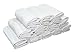 Tiny Break Cotton Kitchen Dish Cloths Soft Absorbent Quick Drying White Dish Towels 100% Cotton Dish Rags Thick Cleaning Cloths Pack of 12, 12x12 Inch