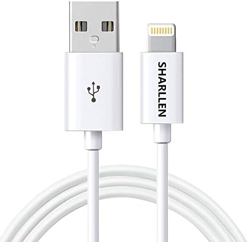 iPhone Charging Cable,Sharllen Lightning Cable Cord 6FT/1.8M,MFi Certified USB Fast Sync&Charging Cords iPhone Charger Compatible iPhone Xs/Max/XR/X/8 Plus/8/7/7Plus/6s Plus/6/6Plus/iPad/iPod White